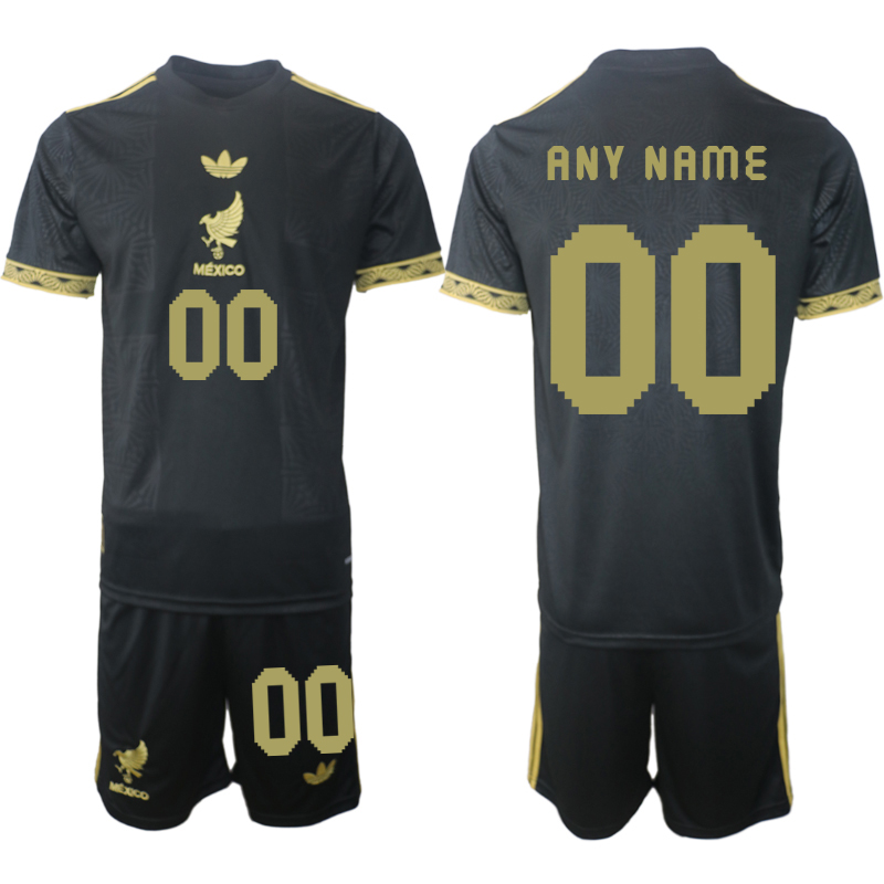 Men 2025-2026 National Team Season Mexico Black customized Soccer Jersey->youth soccer jersey->Youth Jersey
